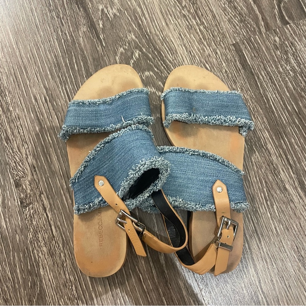 MOVING SALE Rebecca minkoff frayed denim sandals